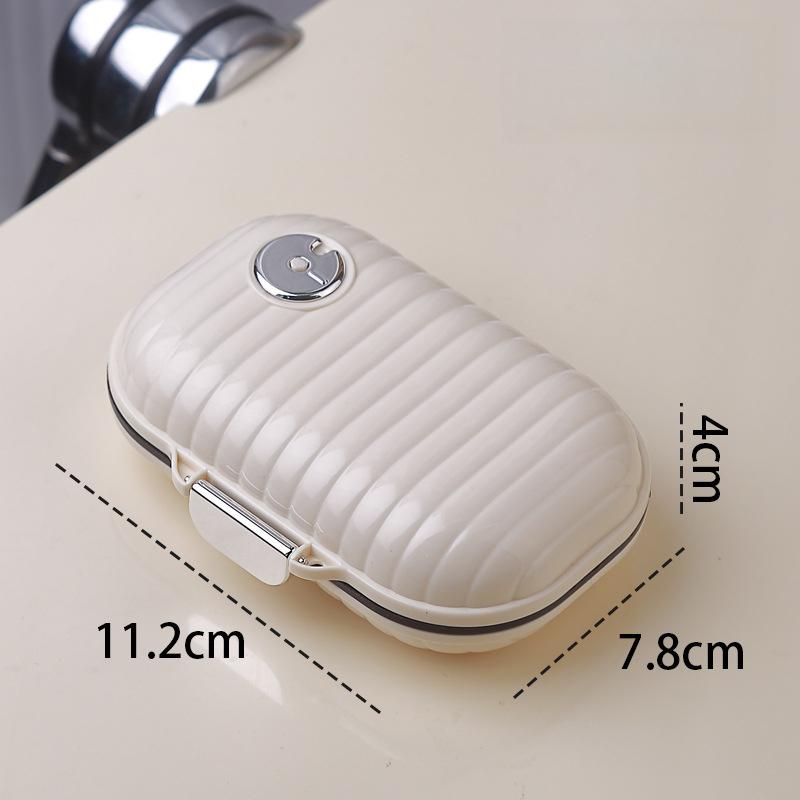 Waterproof 7 Compartment Pill Organizer Mini Portable Food Grade Plastic Pill Cutter Travel Essentials Medicine Storage Case