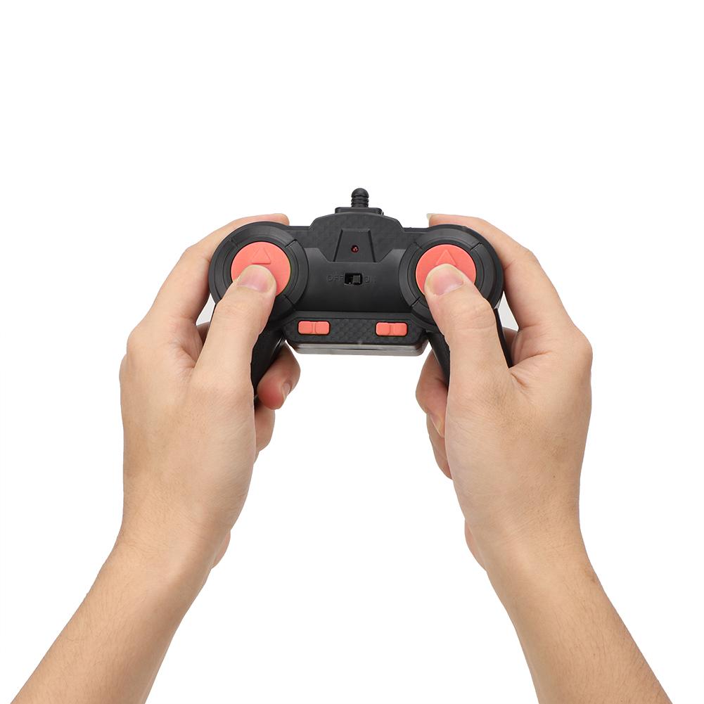 Remote Control Mini Plastic Light Double Sided Electric 360 Degrees Rotation Car Children Toy (Orange)