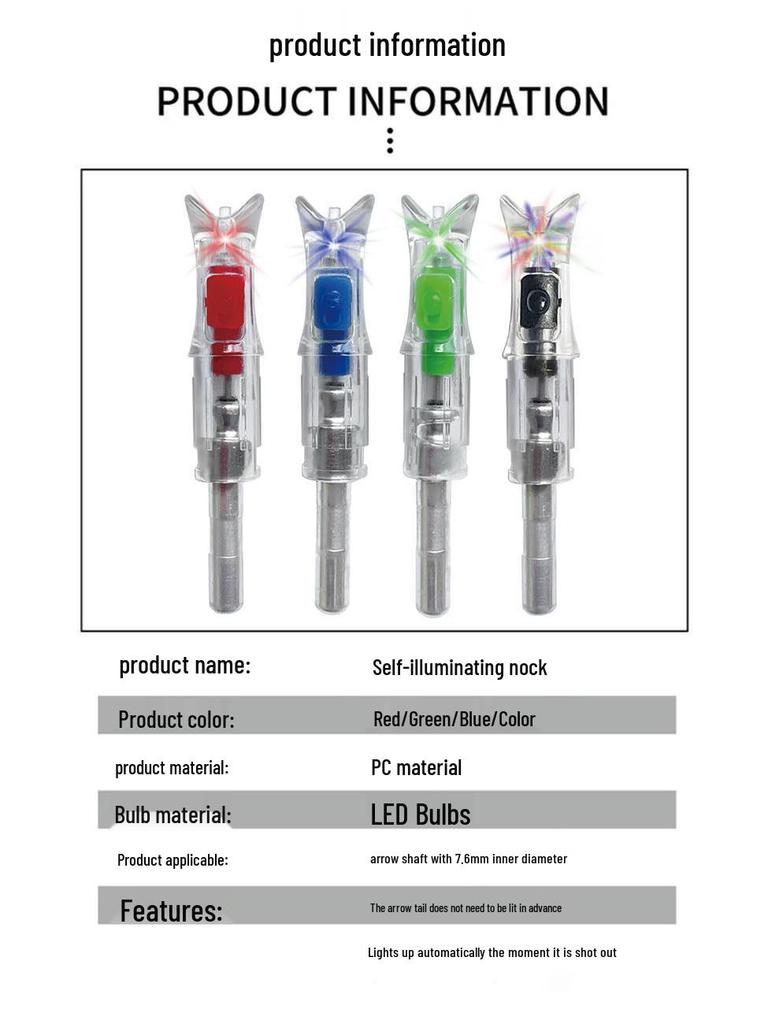 Arrow Yi LED Light-Up Nock 7.62mm Mixed Carbon Arrow Shaft