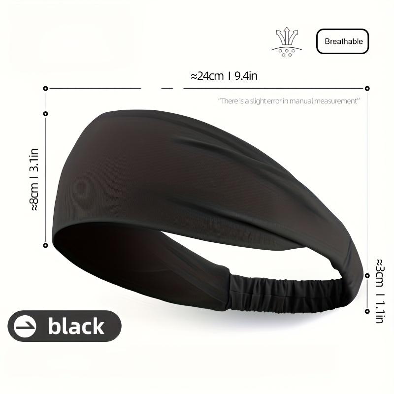 [Sweat-Wicking Headband] 1-Pack Non-Slip Sweat-Wicking Sports Headband | Breathable Moisture-Wicking Elastic Hair Band for Running, Yoga, Cycling