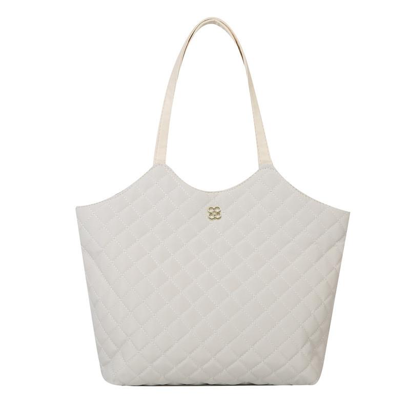 Street Style Womens Handheld Shoulder Bag With Quilted Design And Inner Pockets