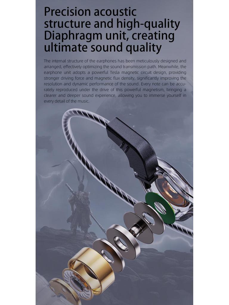 QKZ AK6-Ultra Kabelgebundene In-Ear Dynamische Kopfhörer mit Mikrofon für Monitoring und Laufen