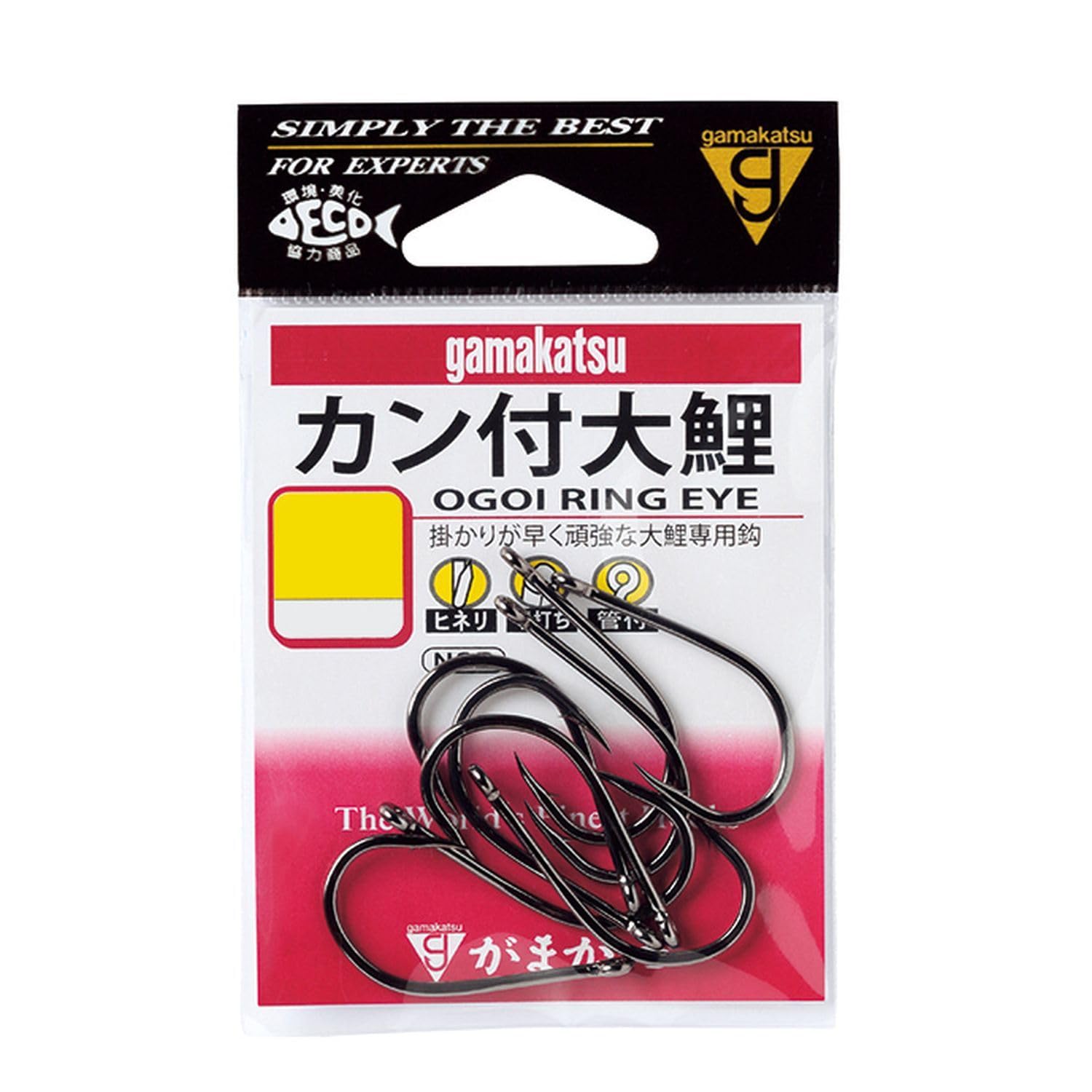 

Gamakatsu Large Carp Hook with Hook (NSB) #18 Fishing Hook