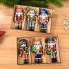9Pcs Nutcracker Soldier Christmas Wooden Pendant Xmas Tree Hanging Ornament 2024 Navidad Decoration for Home 2025 New Year Gifts