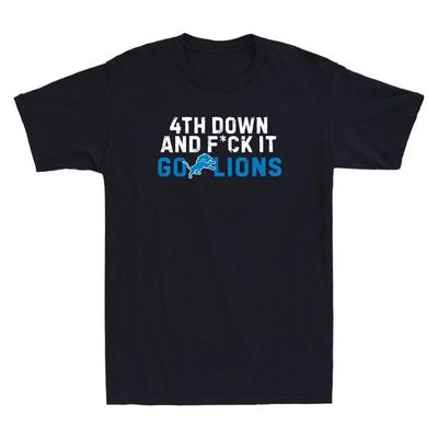 T-shirts pour hommes et femmes 4ème Down Et Fvck It Allez les Lions Citation drôle sarcastique Style vintage