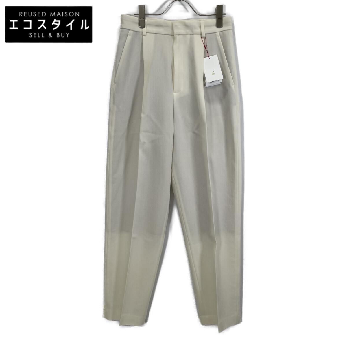 

6 ROKU Белые шерстяные брюки карси Брюки Низ 38 белый Б/У