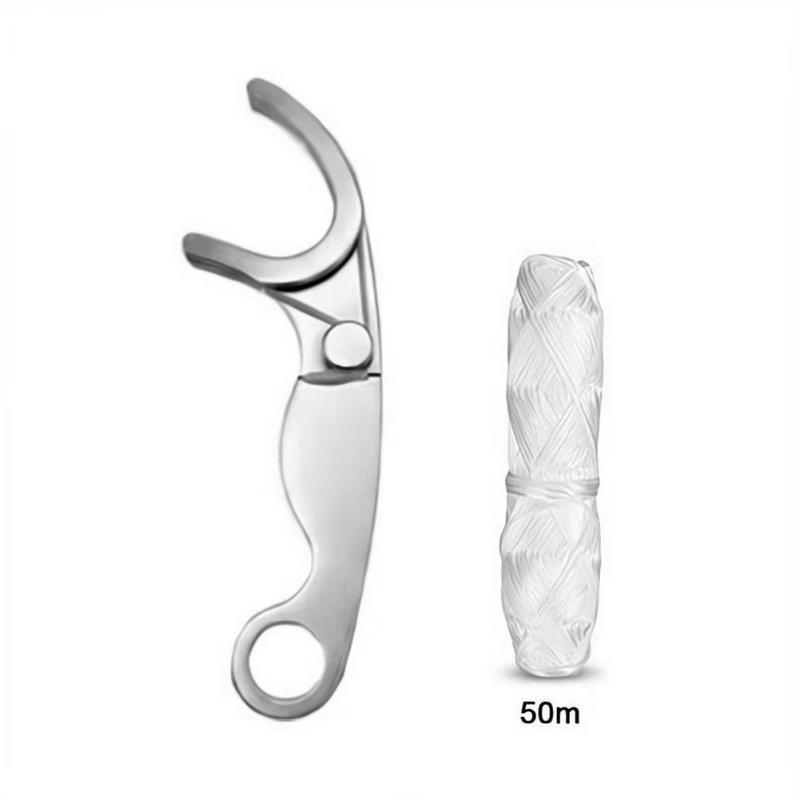 Reusable Portable Stainless Steel Toothpick Floss Set Lightweight Oral Teeth Cleaning Tools for Hiking Business Trip