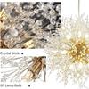 Chandelier 12-Bulb Dandelion Fireworks Chandelier Modern Crystal Pendant Lighting LED Crystal Ceiling Lights Hanging Lights (bulb NOT included)