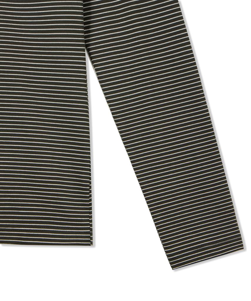 USPOLOASSN Long Sleeve Double-Fleece Gray Stripe