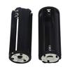 Taschenlampen-Lampen-Adaptergehäuse-Konverter, 2 Stück Batteriehalter, schwarz, zylindrisch, AAA-Kunststoff, Batteriehalter, Adaptergehäuse