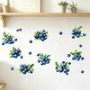 Watercolor Fruit Wall Stickers Blueberry Decals, Peel And Stick Fruits Stickers, Removable Boho Home Decor Art for Baby Nursery, Kids Bedroom, Living