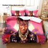 Juice-WRLD 3Pcs Bedding Set 3D Print Duvet Cover Pillowcase Hip Hop Rapper Bedspread for Fans Twin Full Queen King Size