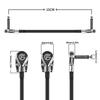 GHOSTFIRE 15cm Guitar Patch Cables for Guitar Effects Pedals, Noise Reduction, Space-Saving (3 Cables)