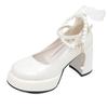 High Heels, Light Mouth Mary Jane Small Leather Shoes for Women's Summer New Versatile Retro Mary Jane Shoes with Skirts