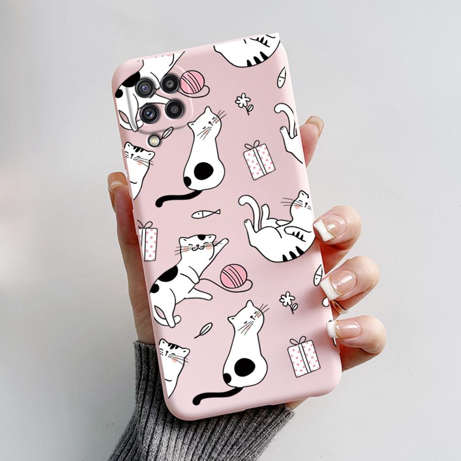 For Samsung M32 Case Cute Astronaut Painted Soft Bumper Funda Silicon Back Cover on Samsung Galaxy M32 M 32 SM-M325F Phone Case