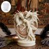 Elves Twin Dragon Silicone Candle Molds 3D Elves Twin Dragon Statue Mold Resin Plaster Cement DIY Handmade Soap Crafts Mold