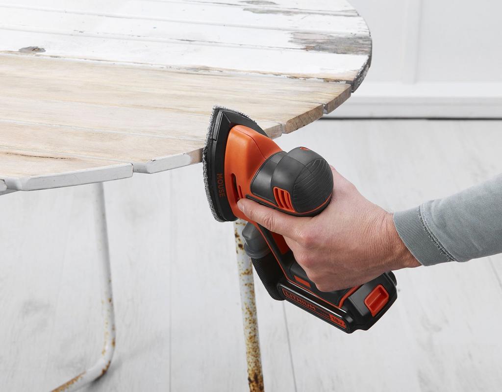 Cordless Mouse Body DIY Power Sanding Dust Collection Lightweight and BDCDS18B BLACK+DECKER Sander, Only, Tool, Tool, Function, Compact,