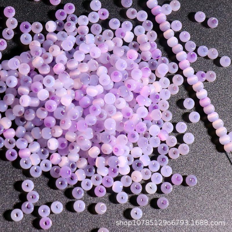 4mm Cat's Eye Jade Ice Glass Beads for DIY Jewelry