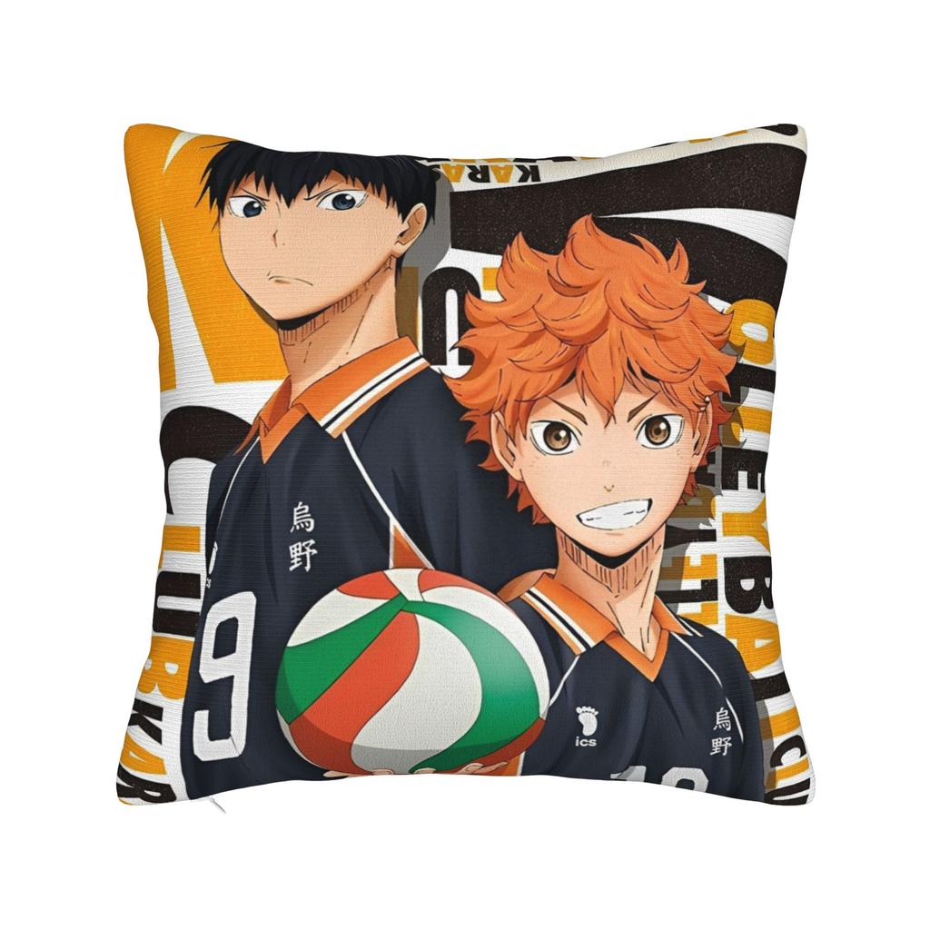 Anime Haikyuu Quadratische Kissenhülle Bokuto Volleyball Kissenbezug Toller Reißverschluss Dekorative Kissenhülle für Auto 18x18