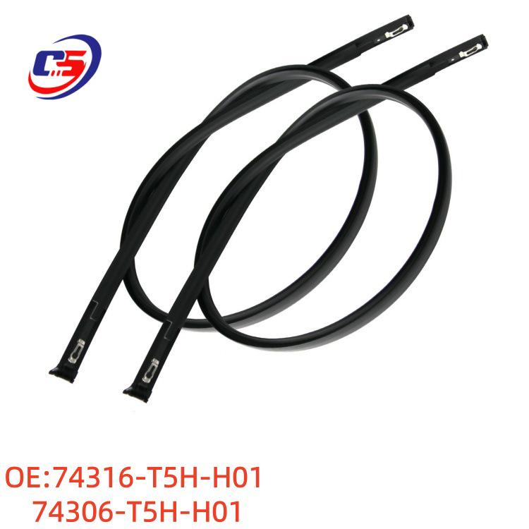 The 74306-T5H-H01 and 74316-T5H-H01 fit 2015-2020 Fit roof gutters. 74316-T5H-H01, 74306-T5H-H01
