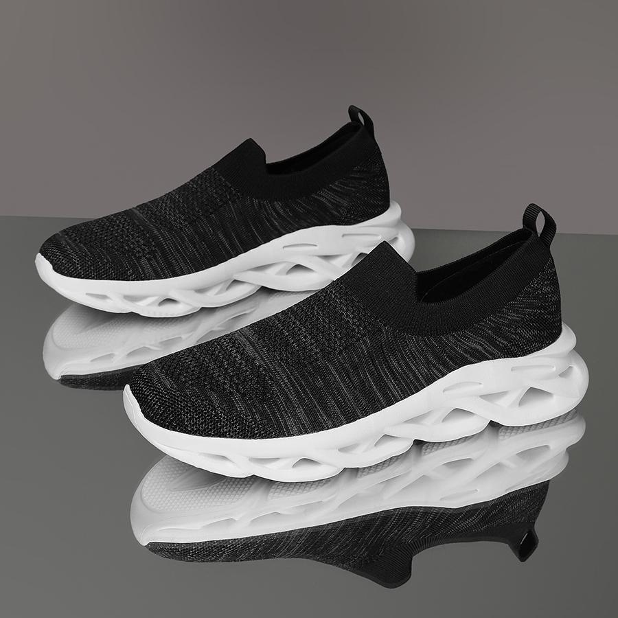 

Fashion Casual Men s Shoes Summer Mesh Sports Platform Tennis Breathable Soft Sole Loafers Lightweight Comfortable Walking Shoes 2025 39 черный белый