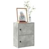 VidaXL Bookcase Concrete Grey 40x24x52 Cm Engineered Wood, Bookshelf, Storage Rack, Book Holder, 860358