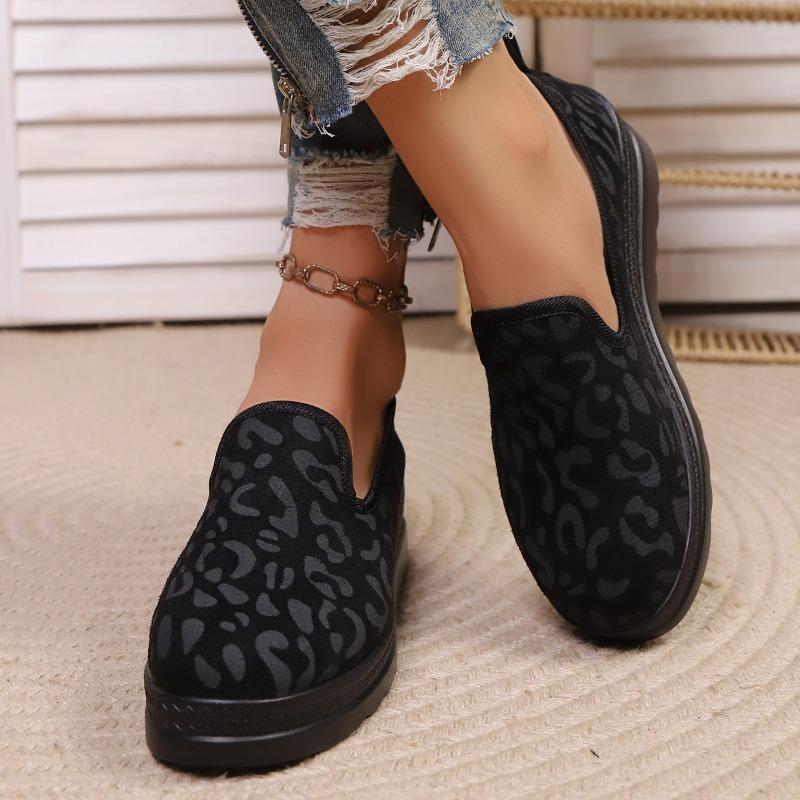 Modne Leopardowe Damskie Buty Płaskie Modne Platformy Codzienne Wygodne Sportowe Trampki Jesień 2025 Nowe Trendy Buty Do Biegania Zapatos Mujer