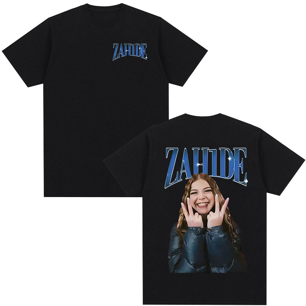 

Футболка з двостороннім принтом Zahide Merch Чоловічий Жіночий Одяг Модні Футболки Літня Бавовняна Оверсайз Футболка з круглим вирізом та коротким рукавом 3XL