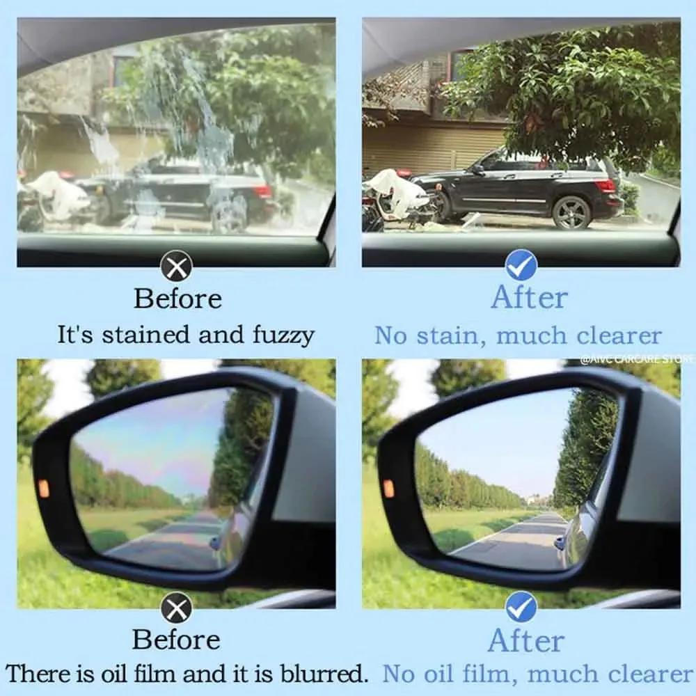 Motorcycle Glass Oil Film Remover Glass Polishing Compound Windshield Cleaner Car Glass Polishing Clear Window Auto Detailing