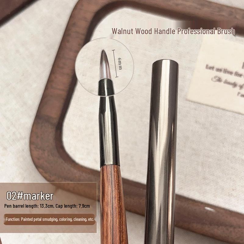 

Набор кистей для нейл-арта из японского ореха: Инструменты из массива дерева высокого класса для градиентной живописи, линейной графики, с плоскими и круглыми гелевыми кистями.