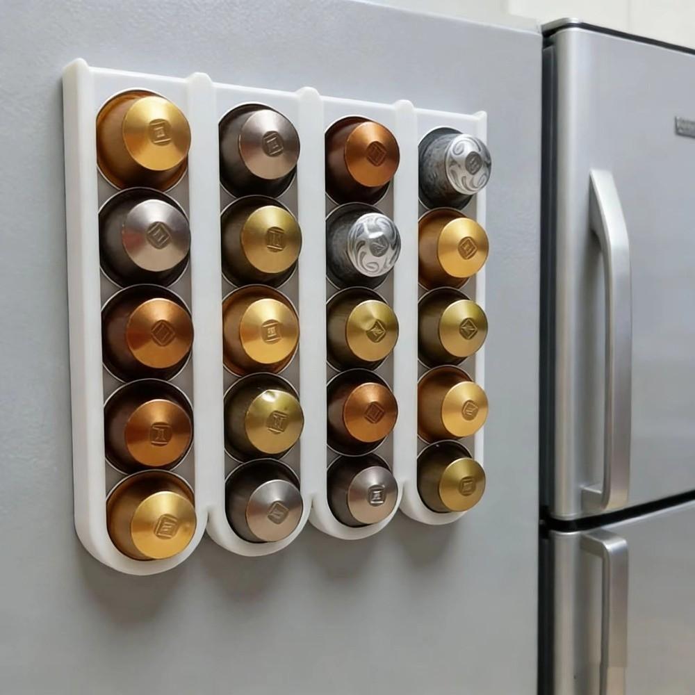 Wall Mounted Coffee Capsule Holder Cabinet Mounted Coffee Capsule Organizer Kitchen Storage