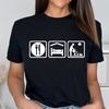 Watering Plants Depicting Garden Care Funny T-Shirt for Women Garden Graphic Casual Tops Funny Short Sleeve Tee Female Clothing