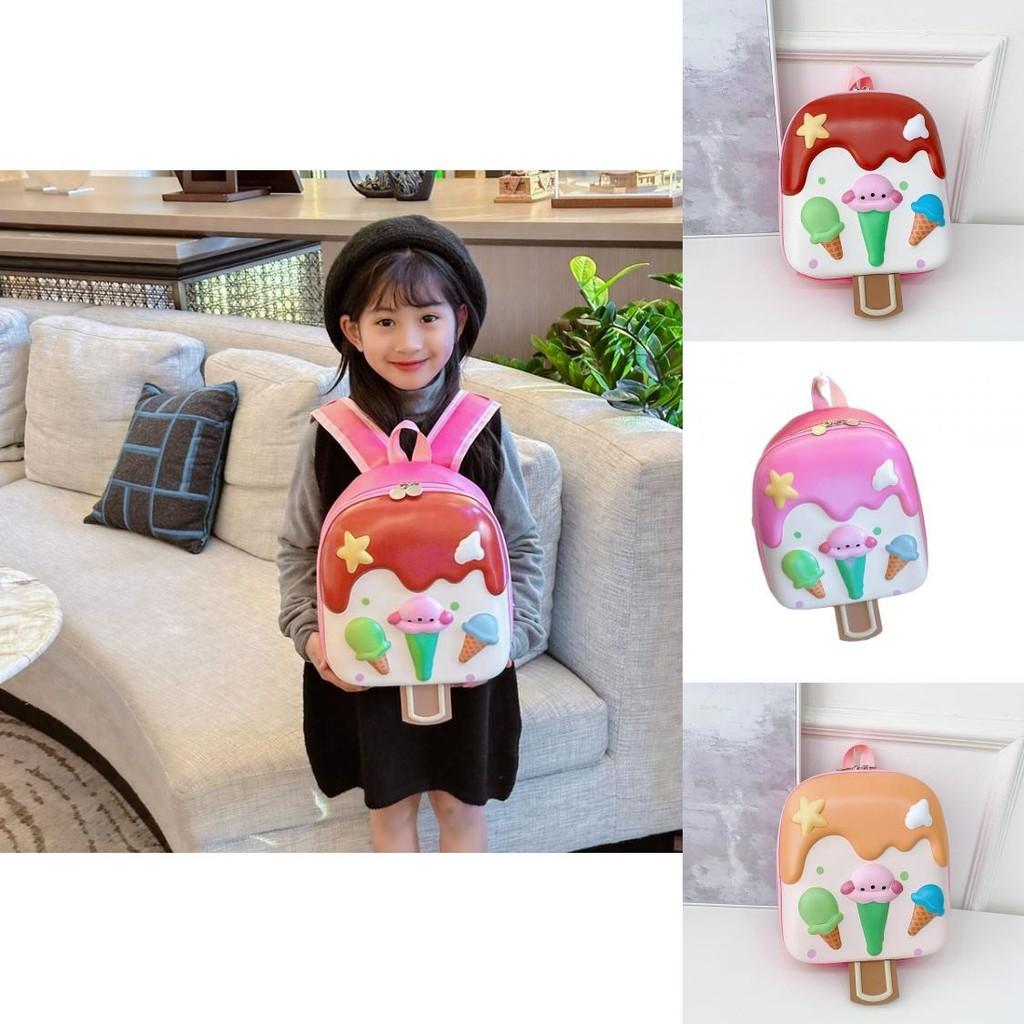 Childrens Cartoon Ice Cream Backpack With Oxford Fabric For Preschool Kids