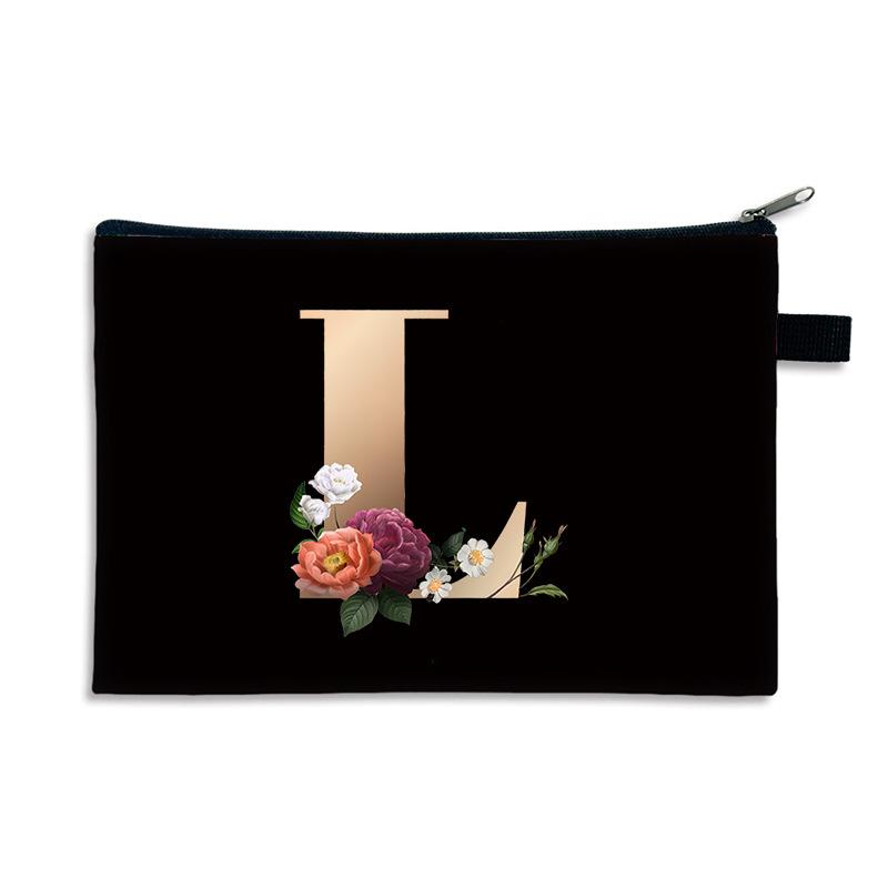 Kreativní potisk písmen malá taštička na drobné polyester zip malá taška multifunkční úložný prostor příruční peněženka