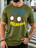 Retro Animated Milhouse Slogan Face Art Print Unisexs Light Cotton Short Sleeve Loose Fit Nostalgic Cartoon Casual Daily T Shirt