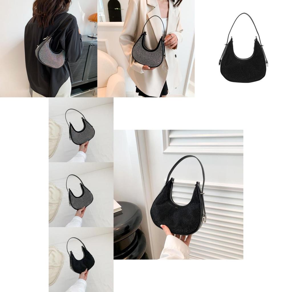 Chic Silver Crescent Bag For Women Featuring Soft Pu Material And Sleek Street Style Ideal For Daily Outfits