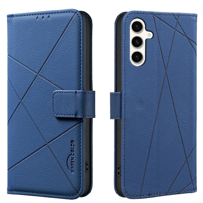 RFID-blockierende Brieftasche Flip Case für Samsung Galaxy A55 A35 A25 A15 5G A05 A05s 4G Coque Handyhülle Lederhüllen Schutzhüllen