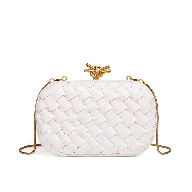 Nova bolsa tiracolo de corrente trançada, bolsa de mão de noite da moda, bolsa de ombro versátil
