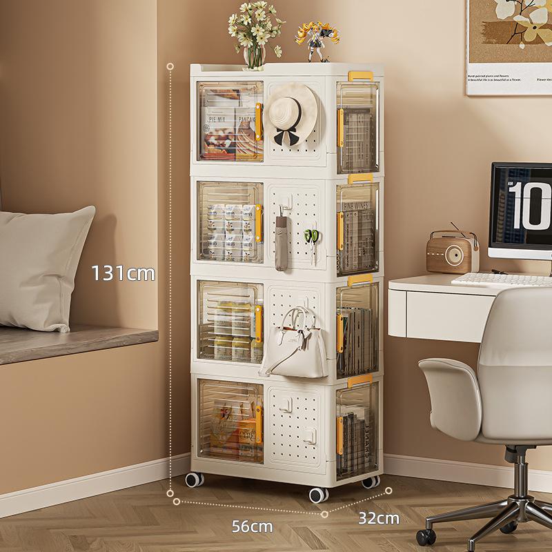 

Многослойный перфорированный складной ящик для хранения, настольный органайзер для книг и закусок, шкаф-полка для игрушек