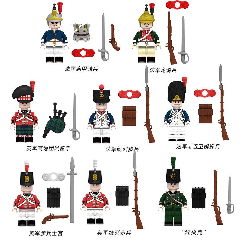 Bai Fen Bai Dolls And Toys Hot Napoleonic Wars Military Soldiers Figures Medieval Knight British Army French Moc Building Blocks Bricks Toys Gifts