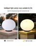 Waterproof Outdoor Solar Post Lights - White Round Moon Ball for Garden, Courtyard, Gate, and Fence Pillars