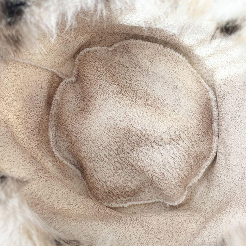 Leopard Print Plush Cap Scarf Set Fluffy Thicken Warm Fisherman Hat Outdoor Wear