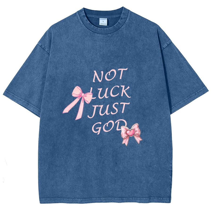 Black Pink Bow Letter Print Ladies Washed T-Shirt Oversized Loose Couple Half Sleeve Sweetheart Girly Top
