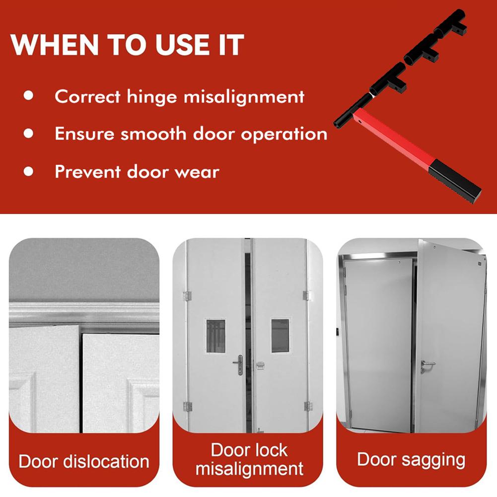 4-in-1 Hinge Wrench Long Handle Door Hinge Repair Tool Bender Hinge Hinge Handle Long Duty Repair Heavy Tool Door Steel C3C8