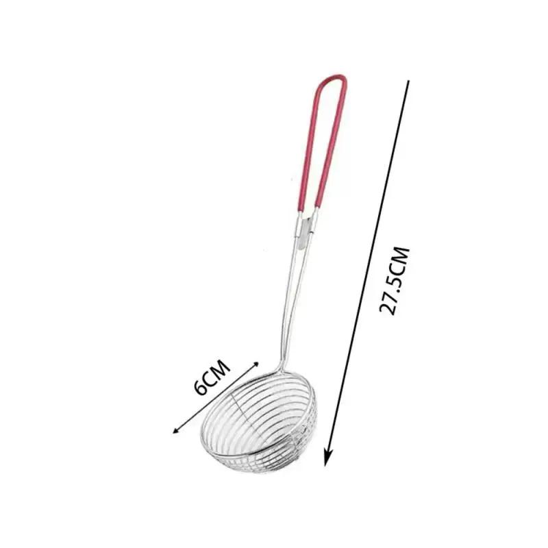 2025 Neuer Roter Griff Sieb Edelstahl Bubble Tea Sieb Boba Milch Tee Löffel Perlen Rundes Sieb Küchenhelfer