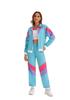 80s Retro Disco & Hip Hop Halloween Costume Set - Unisex Street Dance DJ Jacket & Pants