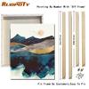 Ruopoty DIY frame paint by digital abstract acrylic on canvas wall art picture by digital mountain and sea landscape living room
