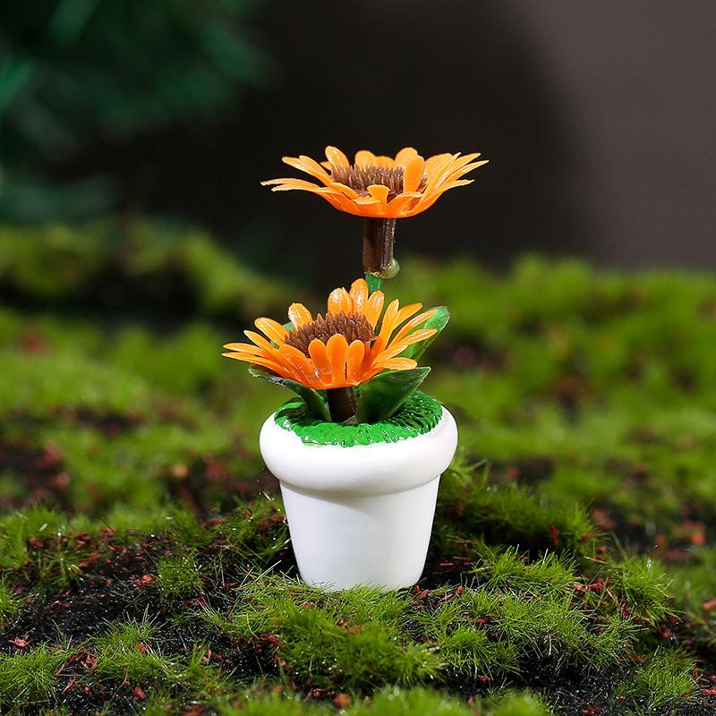 

1/12 кукольный домик миниатюрный подсолнух горшечный кукольный домик имитация горшечных растений украшения кукольный дом модель дома аксессуары