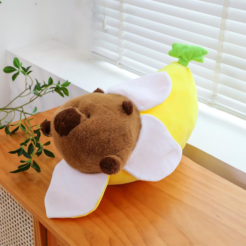 

Plush Banana Capybara Toys Cartoon Animals Fill Doll Pillow Cushion Gifts Xmas 30cm/11.81in жовтий