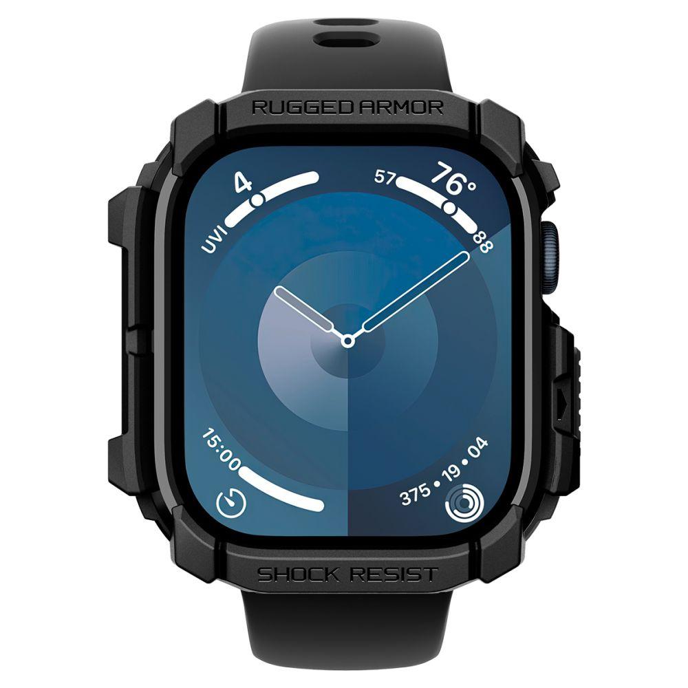 Spigen Rugged Armor Case for Apple Watch 10, Black